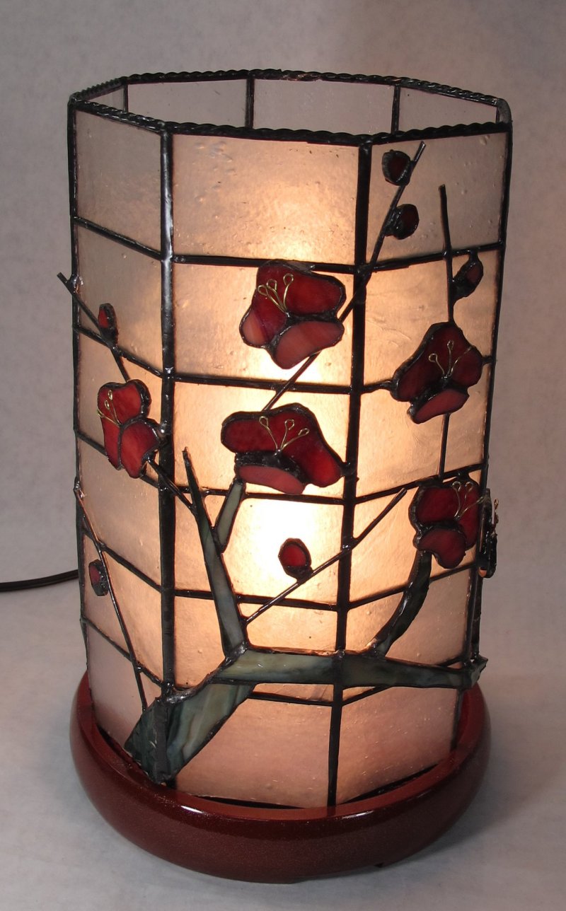 紅梅の筒型ランプの作り方